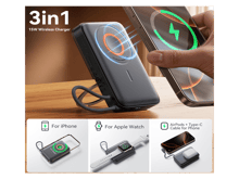 JoyRoom JR-PBM02 22.5W 3in1 magnetic mobile power bank 10000mAh black - Best Prices