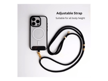 LEEU DESIGN 160cm Crossbody Phone Lanyard 6mm Polyester Adjustable Neck Strap with Gold Tether Tab - Best Prices