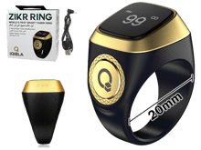 IQibla Smart Zikr Ring Waterproof Digital Counter & Vibration Reminder Azan Alarm Clock - Best Prices