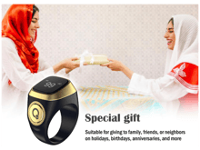 IQibla Smart Zikr Ring Waterproof Digital Counter & Vibration Reminder Azan Alarm Clock - Best Prices