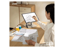 RTAKO 3-Level Adjustable Laptop Stand with 360 Rotating Base RS-CP84S - Best Prices