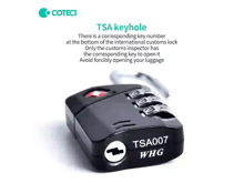 COTECi Zinc Alloy TSA Customs 4-digit Code Lock - Best Prices