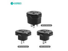 COTECi Euro Adapter 250v Adaptor European Universal World Charger Power International Travel EU UK US Plug Adapter - Best Prices