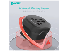 COTECi Euro Adapter 250v Adaptor European Universal World Charger Power International Travel EU UK US Plug Adapter - Best Prices