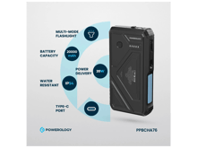 Powerology 20000mAh Retractable Cable Power Bank - Best Prices
