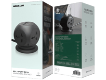 Green Lion MultiPort Desk Universal Socket - Black - Best Prices