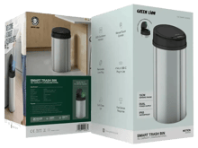 Green Lion Smart Trash Bin with 15L Capacity & Stainless Steel Material - Best Prices