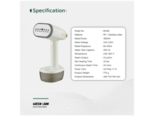 Green Lion Steam 1800W Garment Steamer - Best Prices