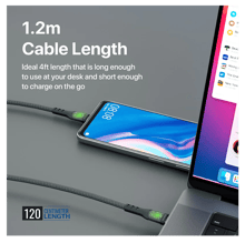 PROMATE 60W Power Delivery Ultra-Fast USB-C Cable with Transparent Shells 1.2m - Best Prices