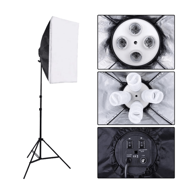 Continuous Lighting Softbox + Stand Light 2m Heavy Duty