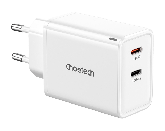 Choetech PD6013 Dual Type-C GaN PD65W Portable Wall Charger EU