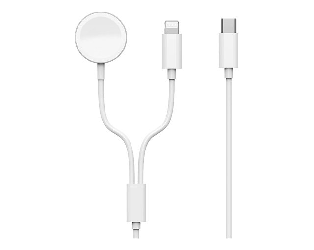 WiWU M10 2 in 1 Wireless Charger and Lightning Cable 1.5m