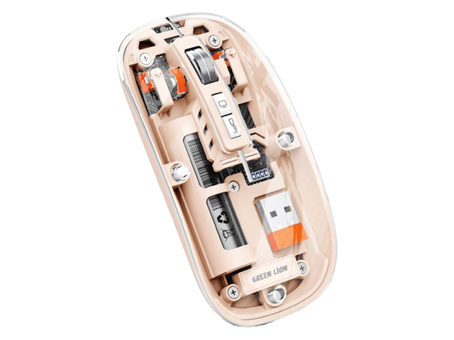 Green Lion Transparent Mouse 2 1600DPI