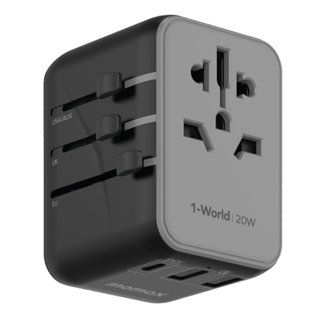 Momax UA11 1-World 20W PD Global Travel Fast Charger Power Adapter