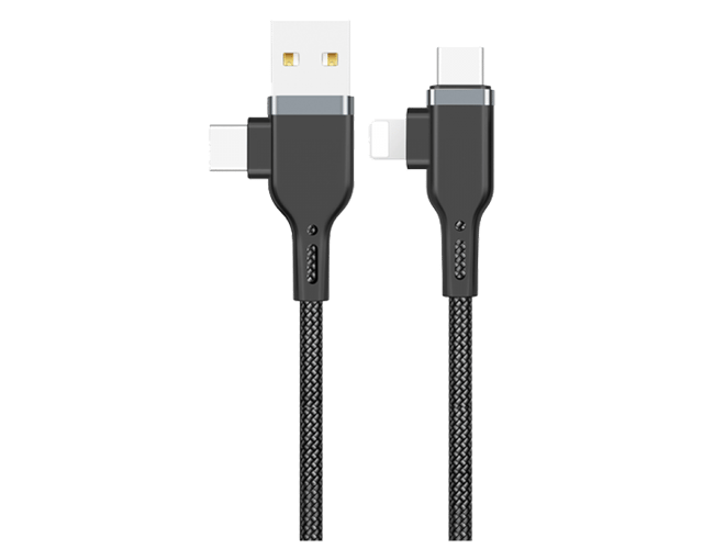 WiWU PT06 2 in 2 USB and Type-C to Type-C + Lightning 1.2m