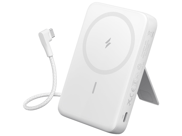 Anker Zolo Magnetic Power Bank, 10,000mAh Wireless Portable Charger with 30W