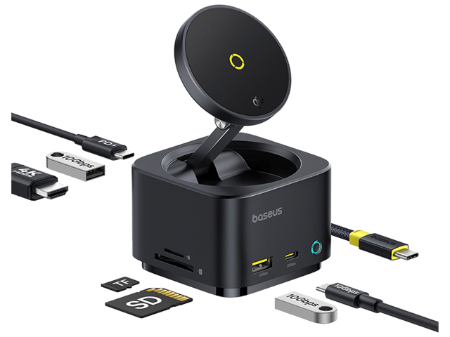 Baseus MagPro Series II 7-in-1 HUB Magnetic Wireless Charging 15W