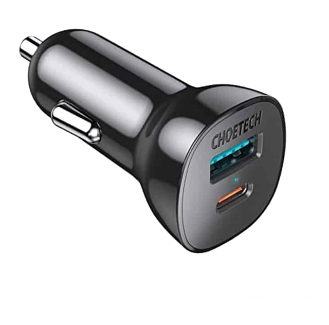 Choetech TC0005 Dual QC 3.0 + PD20W Car Charger 38W