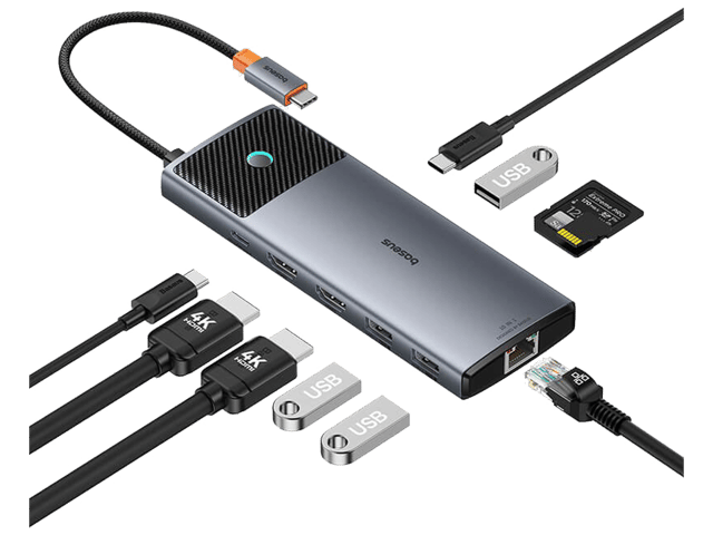 OS-Baseus Metal Gleam Series II 10-in-1 USB HUB