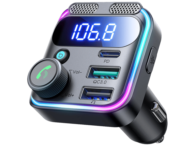 JoyRoom JR-CCB01 48W Dual-Mic Car Wireless FM Transmitter