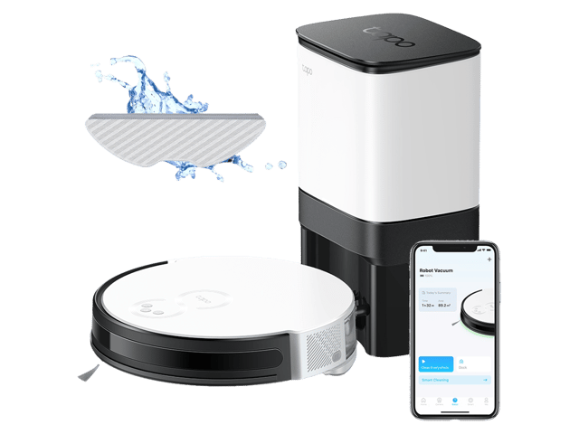 Tapo RV10 Plus  Robot Vacuum & Mop + Smart  Auto-Empty Dock
