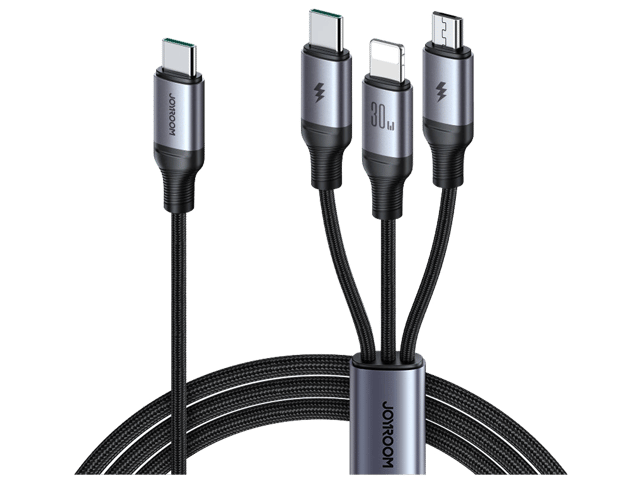JoyRoom SA21 Speedy Series 30W 3-in-1 Fast Charging Cable 1.2m
