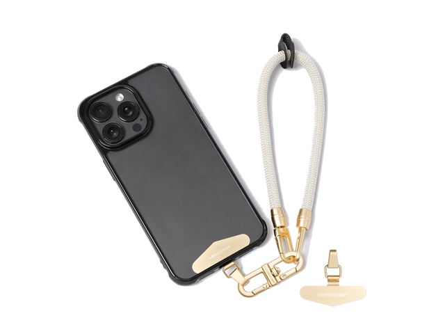 LEEU DESIGN 30cm Smartphone Strap Cell Phone Polyester Lanyard with Metal Tether Tab