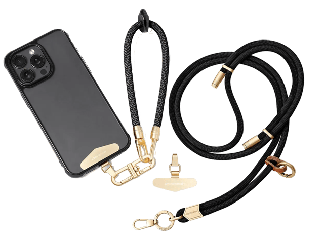 LEEU DESIGN 2 in 1 Smartphone Strap with Stainless Steel Tether Tab & Neck Strap