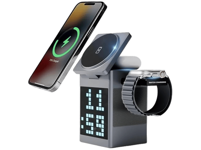 Lenyes pw331 magnetic wireless charging with speaker