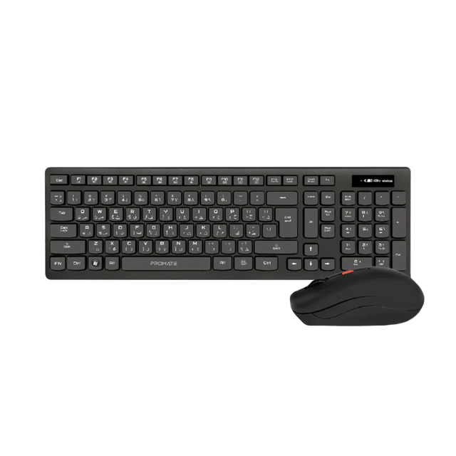PROMATE ProCombo-12 Sleek Profile Full Size Wireless Keyboard & Mouse